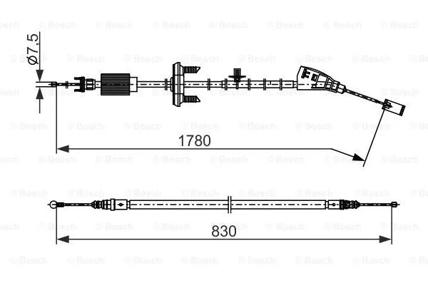 Cable Pull, parking brake (1 987 482 797)