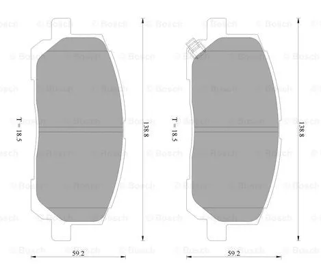 Brake Pad Set, disc brake (0 986 AB2 384)