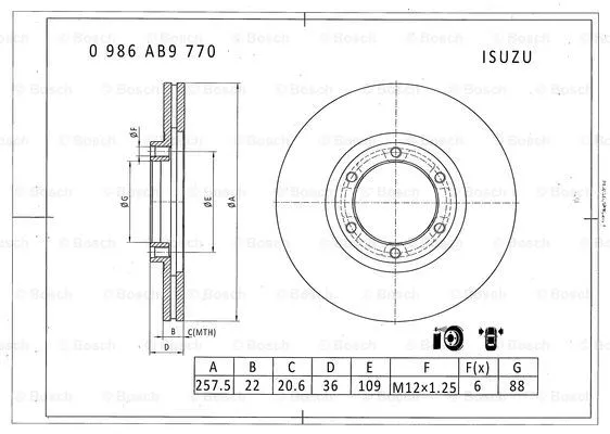 Brake Disc (0 986 AB9 770)
