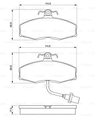 Brake Pad Set, disc brake (0 986 424 381)
