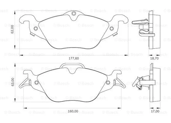 Brake Pad Set, disc brake (0 986 BB0 108)