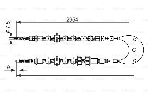 Cable Pull, parking brake (1 987 477 236)