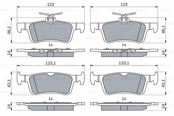 Brake Pad Set, disc brake (0 986 424 866)