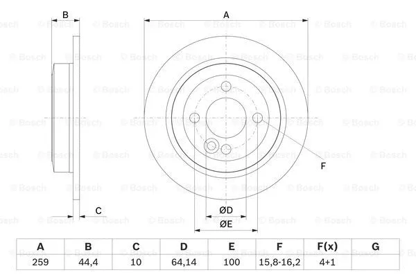 Brake Disc (0 986 479 W58)