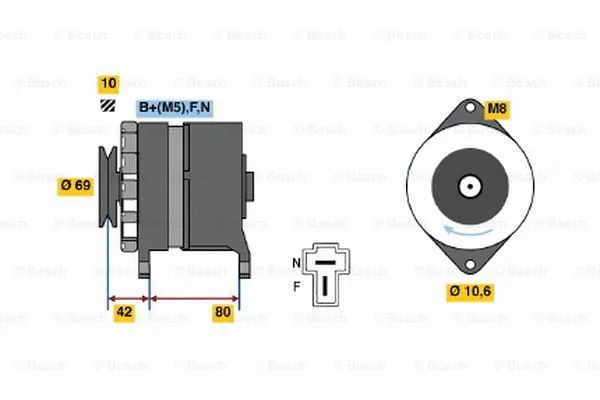 Alternator (0 986 035 391)
