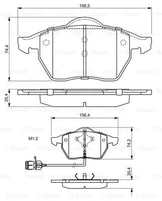 Brake Pad Set, disc brake (0 986 460 937)