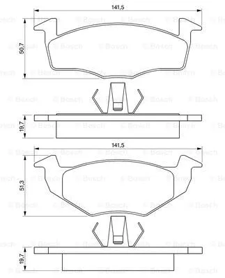 Brake Pad Set, disc brake (0 986 424 347)