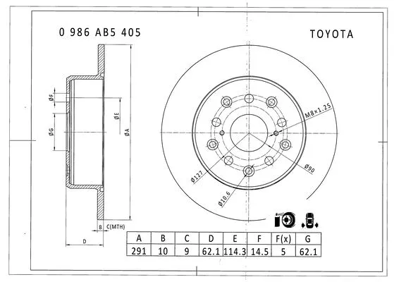 Brake Disc (0 986 AB5 405)