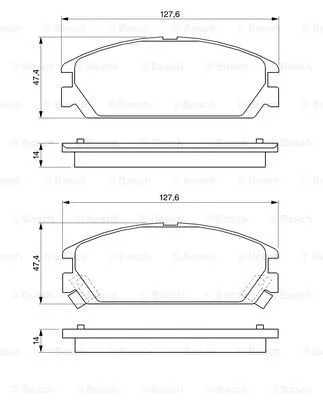 Brake Pad Set, disc brake (0 986 460 936)