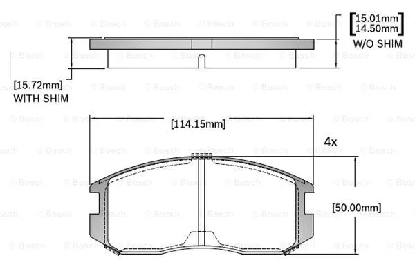 Brake Pad Set, disc brake (F 03B 150 412)