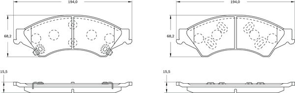 Brake Pad Set, disc brake (0 986 BB0 967)