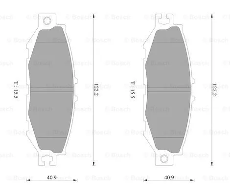 Brake Pad Set, disc brake (0 986 AB2 443)