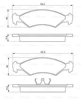 Brake Pad Set, disc brake (0 986 468 570)