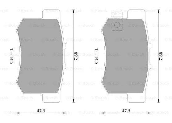 Brake Pad Set, disc brake (0 986 AB2 553)