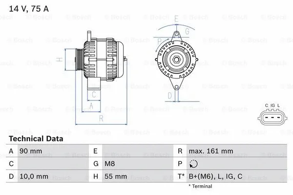Alternator (0 986 082 900)