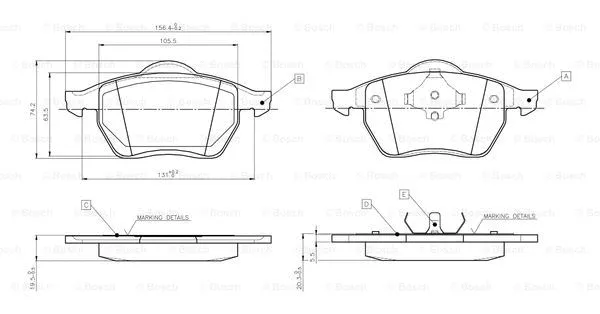 Brake Pad Set, disc brake (0 986 TB2 672)