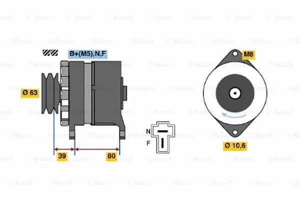 Alternator (0 986 035 421)