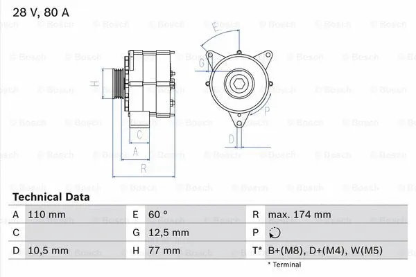 Alternator (0 986 039 790)