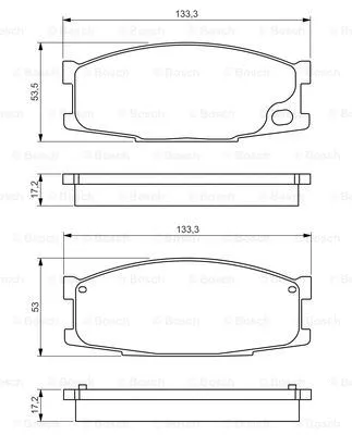 Brake Pad Set, disc brake (0 986 495 130)