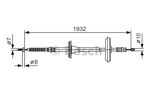Cable Pull, parking brake (1 987 482 021)