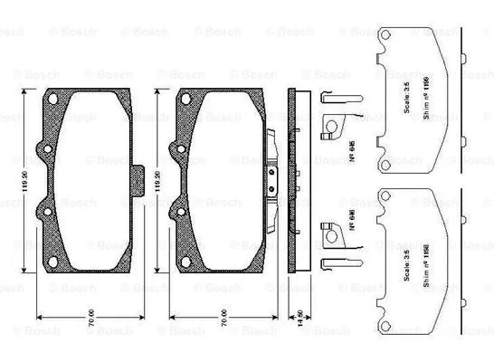 Brake Pad Set, disc brake (0 986 TB2 294)
