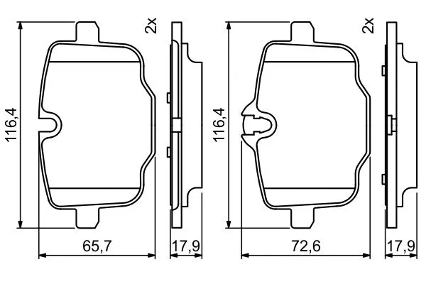 Brake Pad Set, disc brake (0 986 494 759)