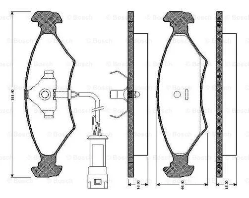 Brake Pad Set, disc brake (0 986 TB2 068)