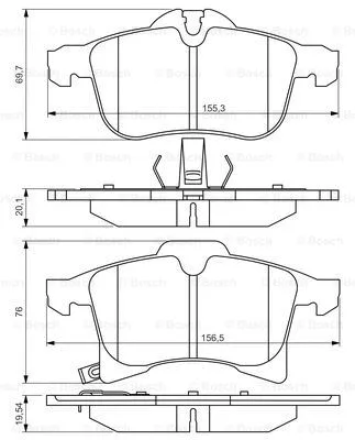 Brake Pad Set, disc brake (0 986 494 513)