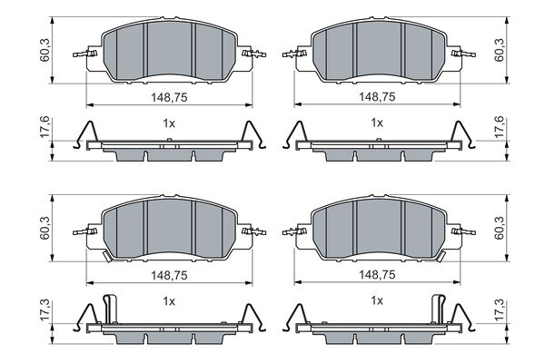 Brake Pad Set, disc brake (0 986 460 017)