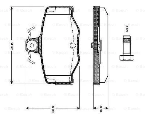 Brake Pad Set, disc brake (0 986 TB2 191)