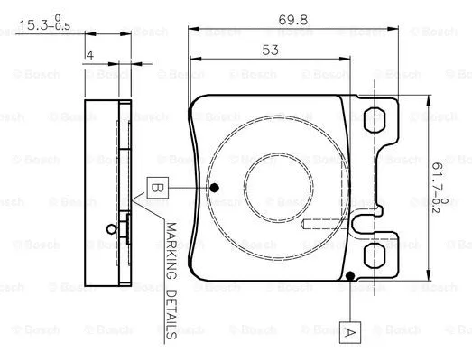 Brake Pad Set, disc brake (0 986 TB2 022)