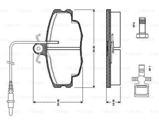 Brake Pad Set, disc brake (0 986 TB2 076)