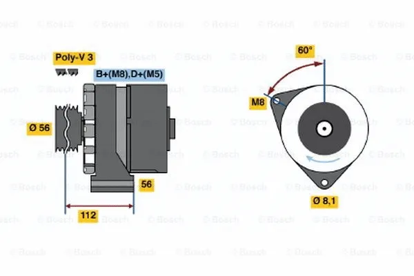 Alternator (0 120 469 012)