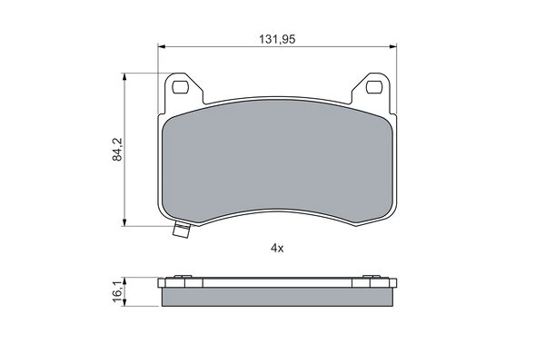 Brake Pad Set, disc brake (0 986 460 085)
