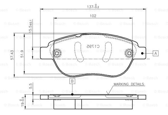 Brake Pad Set, disc brake (0 986 TB2 409)