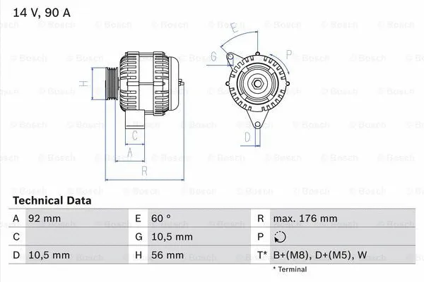Alternator (0 986 038 170)