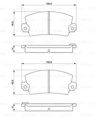 Brake Pad Set, disc brake (0 986 461 396)