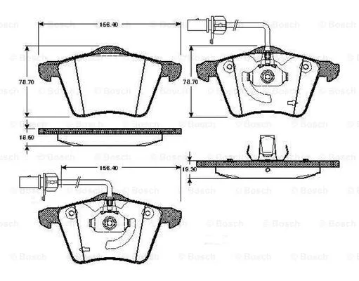 Brake Pad Set, disc brake (0 986 TB2 795)