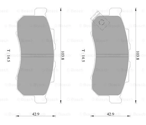 Brake Pad Set, disc brake (0 986 AB2 418)