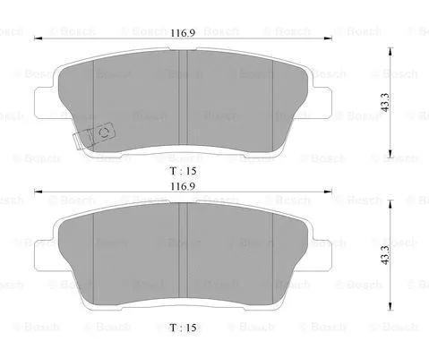 Brake Pad Set, disc brake (0 986 AB3 138)