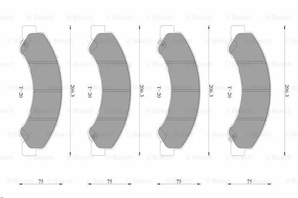Brake Pad Set, disc brake (0 986 AB3 521)
