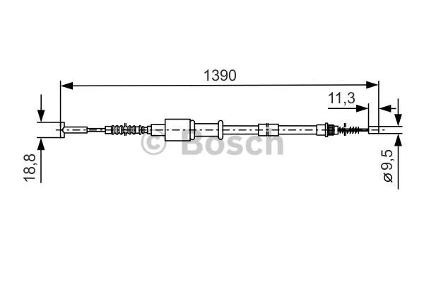 Cable Pull, parking brake (1 987 477 088)
