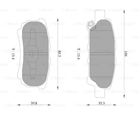 Brake Pad Set, disc brake (0 986 AB2 754)