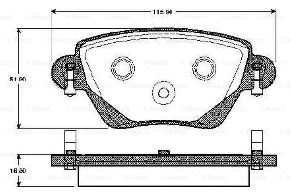 Brake Pad Set, disc brake (0 986 TB2 820)