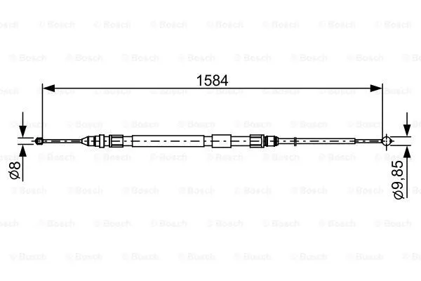 Cable Pull, parking brake (1 987 482 491)
