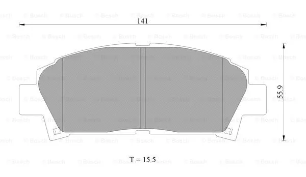 Brake Pad Set, disc brake (0 986 AB2 398)