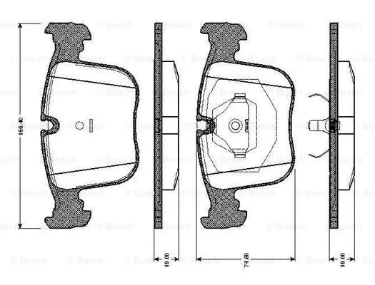 Brake Pad Set, disc brake (0 986 TB2 664)