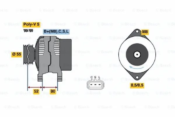 Alternator (0 986 045 741)