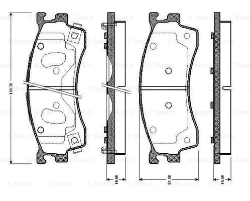 Brake Pad Set, disc brake (0 986 TB2 227)