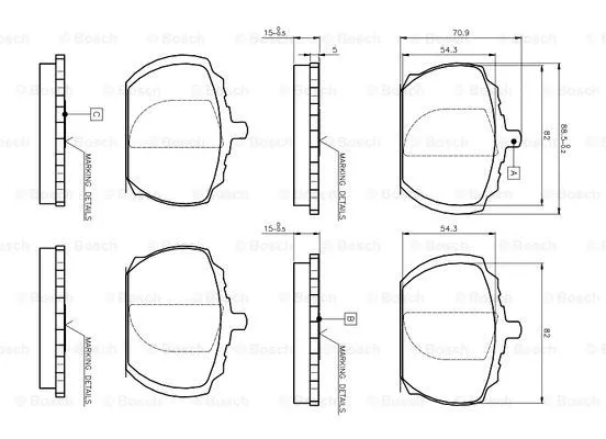 Brake Pad Set, disc brake (0 986 TB2 061)
